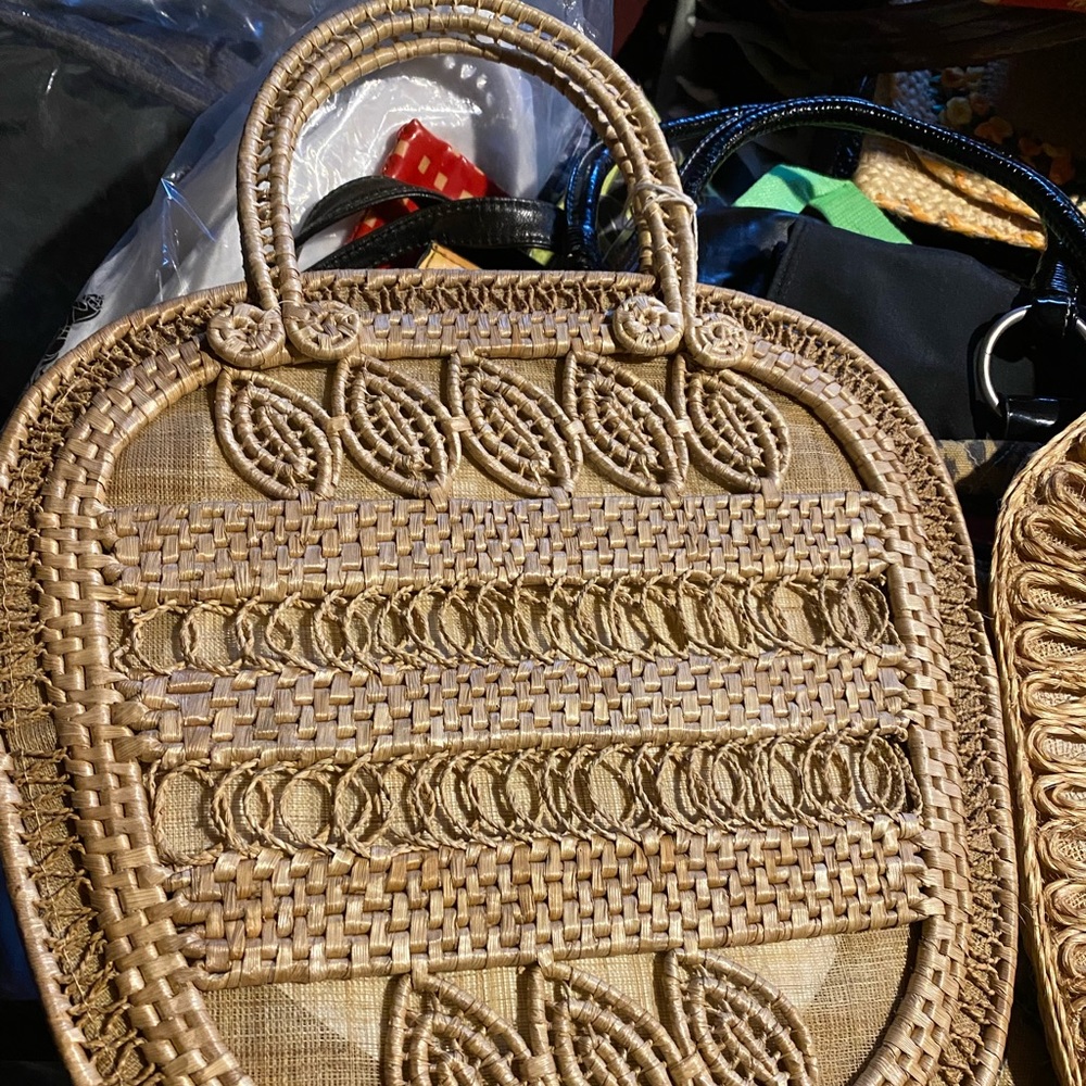 Straw vintage 1960-1970s handbag purse